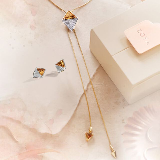 Pantheon Citrine Lariat Necklace,,hi-res image number null